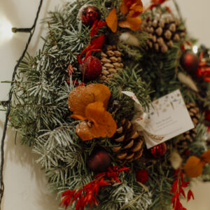 Couronne de Noel 35 cm Terra-cotta